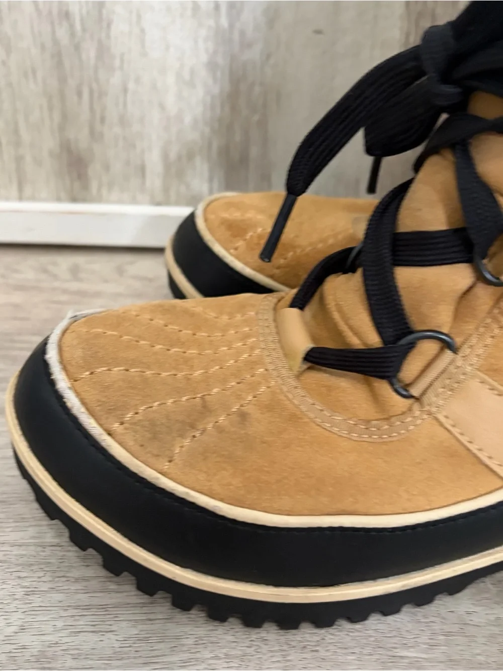 Sorel Tivoli II Snow Boot Waterproof Winter Women's 7 Tan Fut Lined Flaw